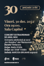 Concert de Anul Nou | Invitata NARCISA BRUMAR – soprana,  CRISTIAN BALASESCU – tenor