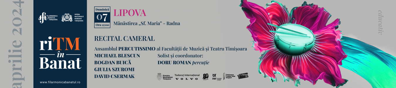 riTM in Banat - Recital cameral Ansamblul Percutissimo | Solist si coordonator: DORU ROMAN